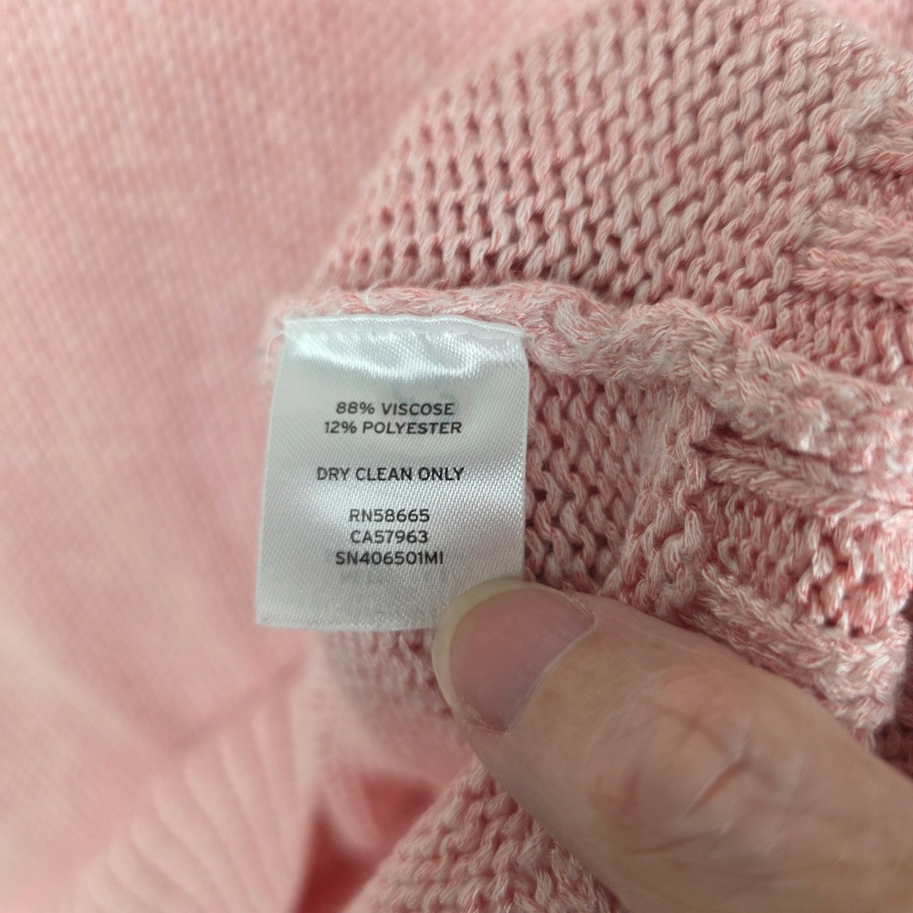 Something Navy Womens Pink Crewneck Sweater Viscose Blend Size S SN406501MI - Picture 5 of 7